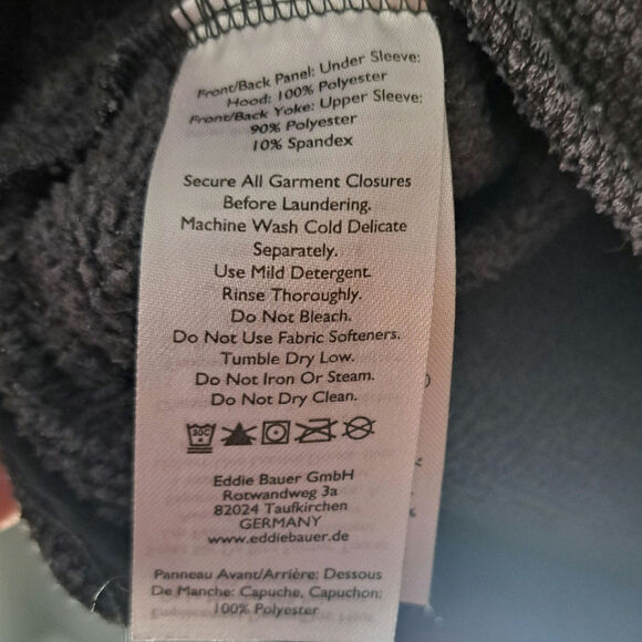 Eddie Bauer Heather Grey/Black FreeDry Hoodie Pullover Men's Tall Large - Picture 5 of 5